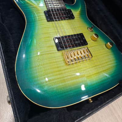 2015 Schecter USA Custom Shop Sunset Classic II 7 Caribbean Burst 7-String image 1