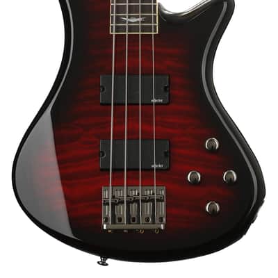 Schecter Stiletto Extreme-4 Bass Guitar - Black Cherry image 1
