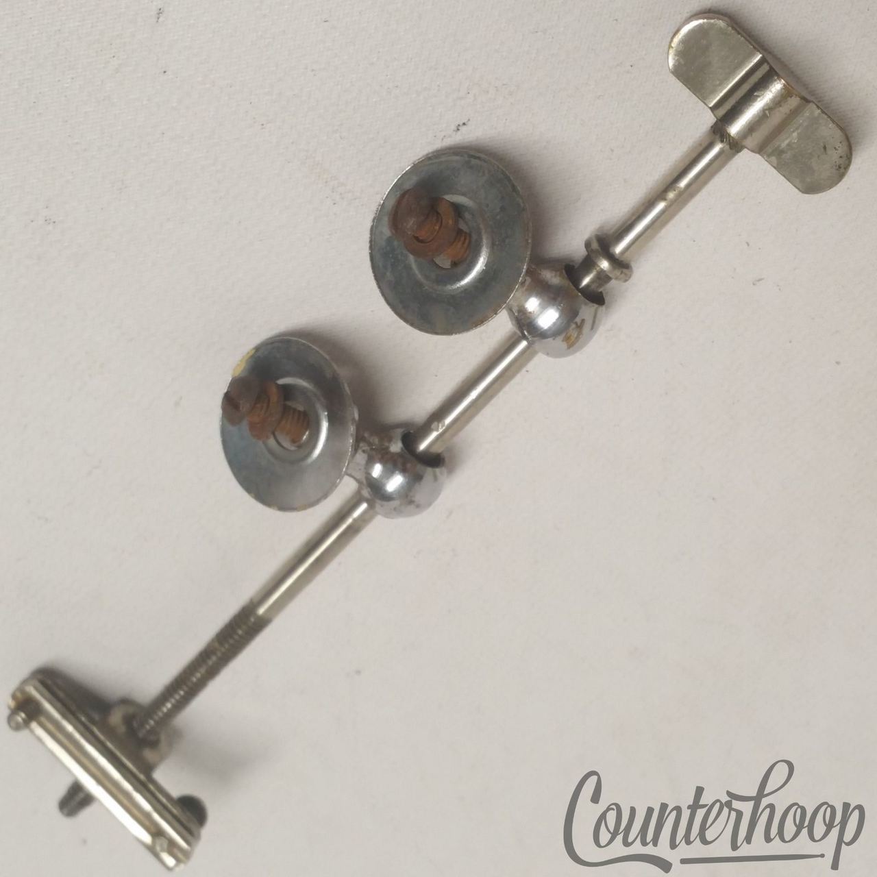 Leedy Snare Drum Strainer 2-Eyelet 4 7/8" Nickel Vintage 20s Marching Parade USA — main photograph
