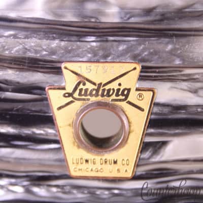 Ludwig Black Oyster Pearl 16x16"Floor Tom Drum BOP Brass COB Vintage 60s !Ringo! image 2
