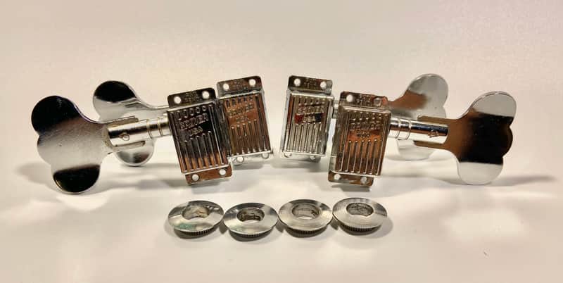 Grover Slimline Bass Tuners 1970s Chrome for Rickenbacker image 1