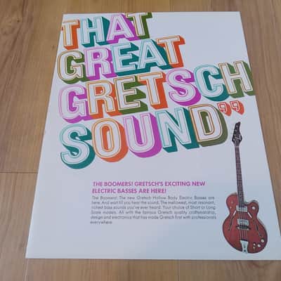 Vintage 1968 Gretsch Bass/Bass Amplifier Catalog! Rare, Original Case Candy, Paperwork! image 1