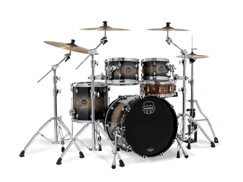 ~NEW!~ Mapex SR504XZXG Saturn VI Fusion 4-Piece 10/12/14/20 Drum Kit Set in Black Ink Burst Gloss Lacquer image 1