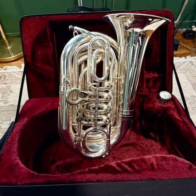Wessex Mighty Midget TB160 Silver Plated Tornister Travel BBb Pocket Tuba image 1