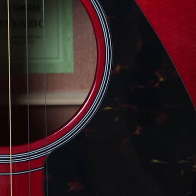 Yamaha FSX800C Concert Cutaway Acoustic Electric Guitar Solid Spruce Ruby Red image 4
