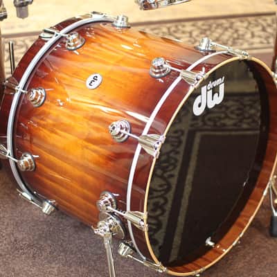 DW Collector's Maple Amber to Tobacco Burst Over Macore Drum Set w/ Nickel Hardware - SO#1138505 image 2