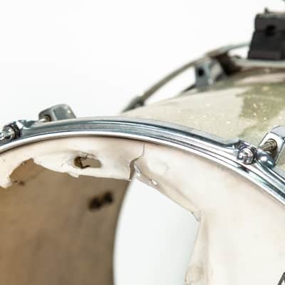 OCDP 14/18/22 Burned Silver Sparkle Drum Kit Owned By Tre Cool Of Green Day image 12