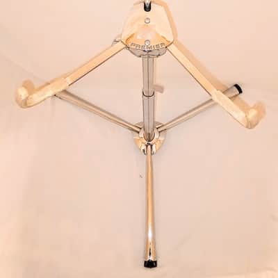 PREMIER (VGC) VINTAGE SNARE DRUM STAND 60's/70's - CHROME - FREE SHIP TO C-USA! image 2