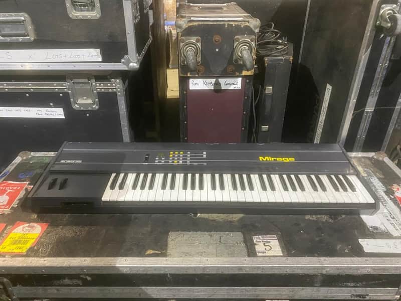Ensoniq Mirage Synth owned and used by Rick Wakeman of YES 1990 Black. 1990 Black image 1