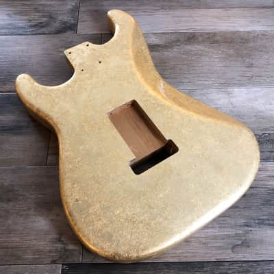 Made to Order - FRANCHIN Mercury guitar body Impressionist METALLIC LEAF (Gold/Silver/Copper/Bronze texture) Basswood Poplar Stratocaster-Strat-S-Style Made in Italy image 19