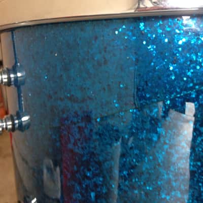 Gretsch New Classic Maple Drum Set 2011 Ocean Blue Sparkle 8, 10, 12, 14, 16, 18, 22 image 8
