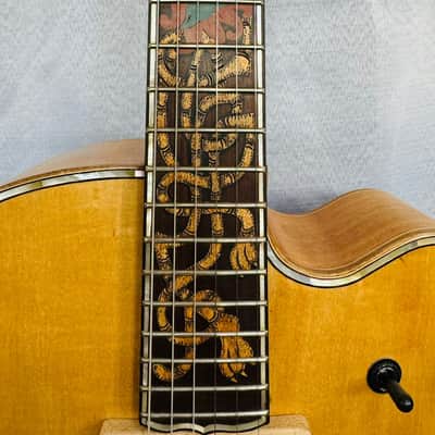 Blueberry Handmade Hollow Body Electric Guitar Rapunzel Motif image 5