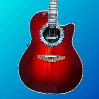 Ovation 1869 Custom Legend 1990 - 2001 Cherry Cherry Burst image 3