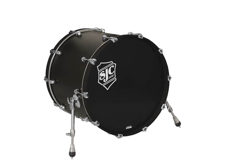 SJC Drums Navigator 18x22 Bass Drum - Ghost Black / Chrome - New image 1