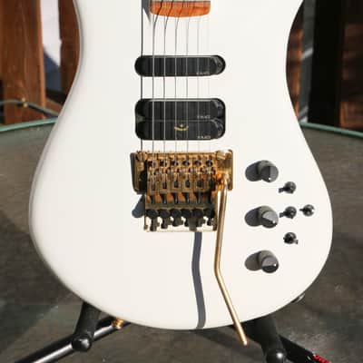 Spector (Kramer Era) NS-6 Guitar White w/Gold HW image 1