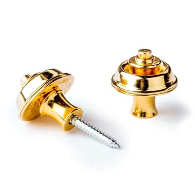 Dunlop SLS1104G Straplok Strap Retainers Original, 24KT Gold image 1
