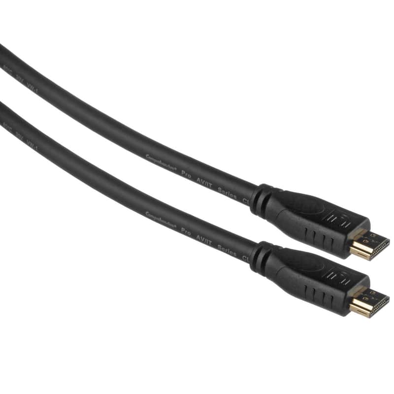 Comprehensive Cable MHD-MHD-18INPROBLK Triple Shielded Video/Audio/Network Cable, HDMI, Black image 1