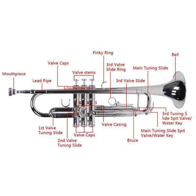 Blue Bb Trumpet – Beginner Brass Student Band Instrument with Case image 4