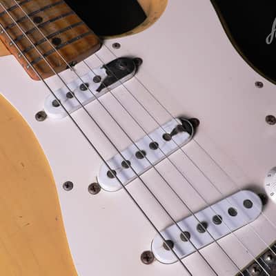 1954 / 1955 Fender Stratocaster with Maple Fretboard Blonde Refin image 11