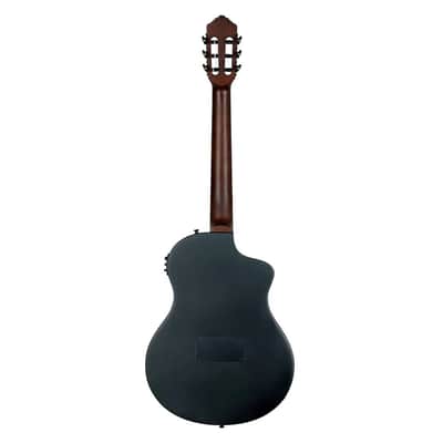 Ortega Guitars RTPSTD-SBK-L TourPlayer LH A/E Nylon - Satin Black - Open Box image 8