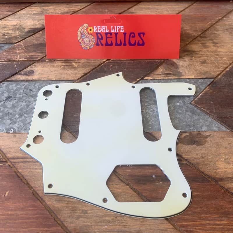 Real Life Relics Aged White Jaguar® Pickguard 3 PLY   [PGJ5] image 1
