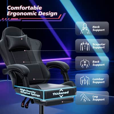 All-Day Studio Chair for Music Producers – Ergonomic Swivel Chair with Footrest image 6