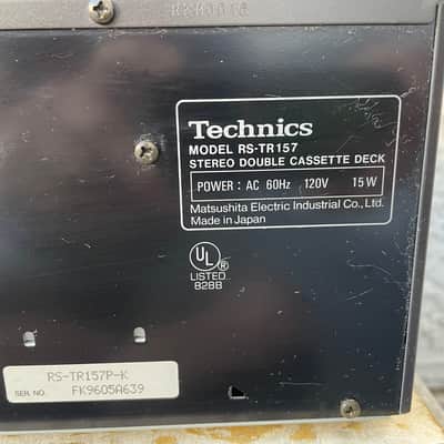 Vintage Technics RS-TR157 Stereo Double Cassette Deck 90s For Parts Or Repair image 14
