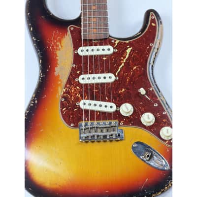 Fender CUSTOM SHOP STRATOCASTER LIMITED EDITION ROASTED 61 SUPER HEAVY RELIC 3 TONS SUNBURST 2023 - Super Heavy relic Aged 3 Tons sunburst image 9
