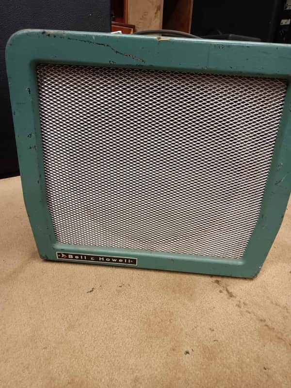Filmosound 1x 12 Speaker in Vintage Cab late 60's / 70's 16 ohms sounds great with a small amp for classic overdrive sound and maybe a good box for a small amp project for the right person image 1