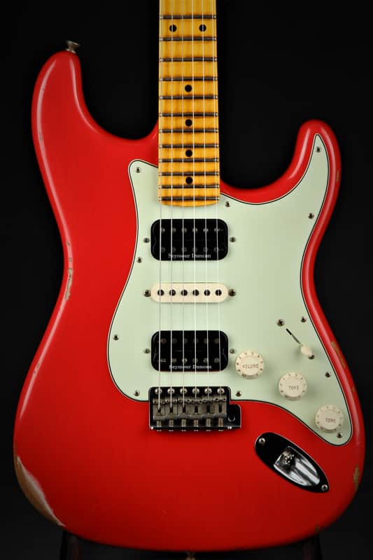 Fender Custom Shop 1961 Stratocaster Relic - Hot Rod Red | Reverb