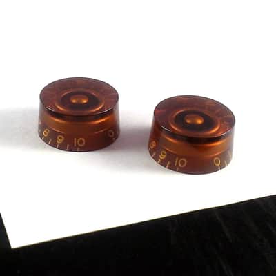 Allparts Speed Knobs Vintage Amber (2) PK 0130-022 image 2
