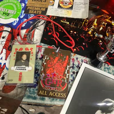 Frank Ferrer's Guns N Roses Chinese Democracy Tour, Pork Pie USA Maple Drum Set, 26",18",16",12" Plus Tour Artifacts. Signed! Authenticated! 2009 image 15