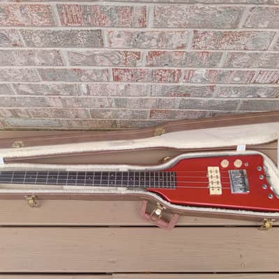 Vintage 1980's Hondo Alien Headless Aluminum Neck Bass Guitar w/ Original Hardshell Case! image 2