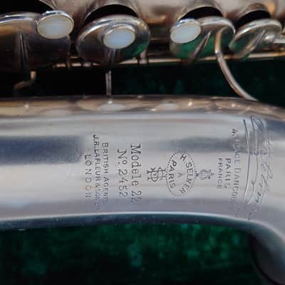 Vintage Selmer Modele 22 Alto Saxophone 1922 - Silver image 4