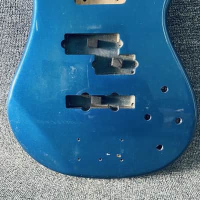 Blue 4 String Bass Basswood Body with Maple Neck image 12