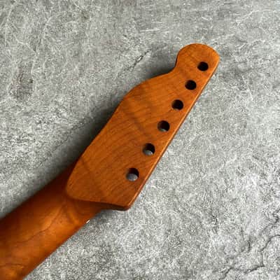 Telecaster electric guitar Neck Roasted Flame Maple 21 fret TL image 5