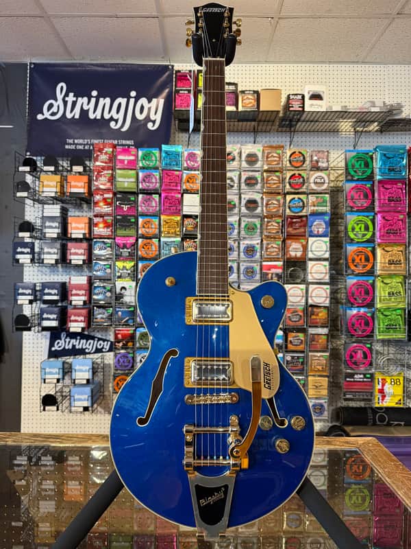 Gretsch G5655TG Electromatic Center Block Jr. Single Cutaway with Gold Hardware - Azure Metallic image 1