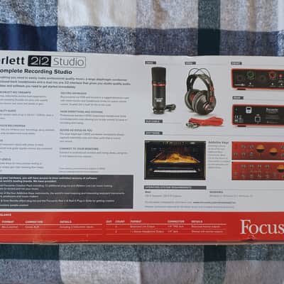 Focusrite Scarlett 2i2 2nd Gen Studio Bundle with Headphones, Mic and Cable 2016 - 2018 - Black/Red image 2
