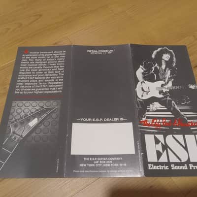 Vintage 1987 ESP Price List! Rare, Original Case Candy, Paperwork! image 3