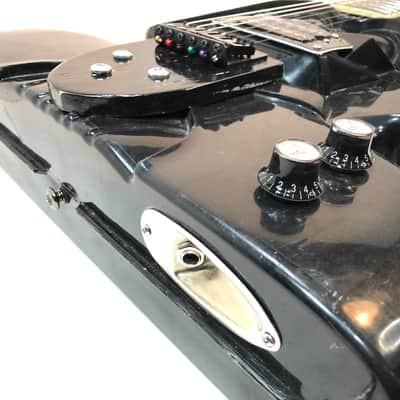 Electric Guitar Made Out Of A Vintage Star Wars Darth Vader Action Figure Case The Vadercaster 2022 Black plastic image 9