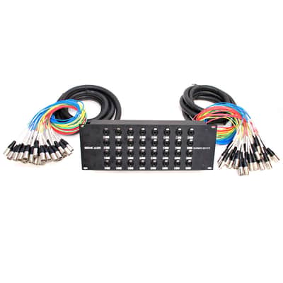 Seismic Audio SARMSS-32x1515 32-Channel Rack Mount XLR/TRS Combo Splitter Snake Cable w/ 2 15' XLR Trunks