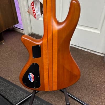 Used Schecter Stiletto Diamond Series Studio 4 String Bass Guitar Honey Satin w/ Gig Bag Local Pickup image 9