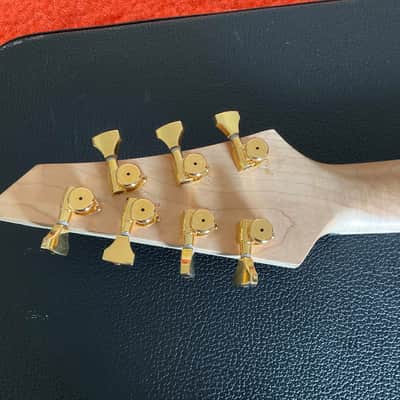 Refinished Jackson JS32-7 Dinky 7 String Guitar 3A Quilt Maple Coral Top image 7