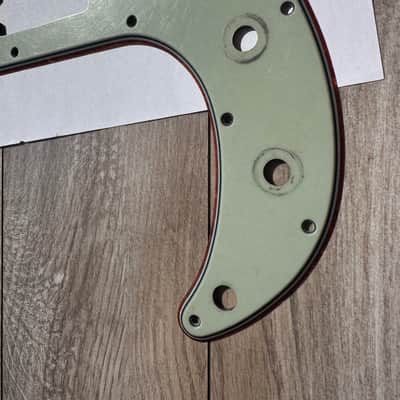 1960 thru 1969 Fender Precision Bass Pickguard 13 hole Celluloid / Nitrate Mint Green 62 USA RI image 6