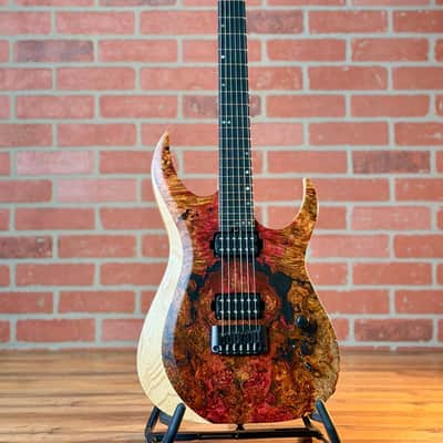 Schecter USA Custom Shop Sunset Extreme Electric Guitar - Natural Satin Stabilized Burl Top image 1