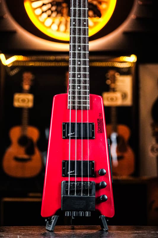 1988 Hohner B2 Headless Bass red image 1