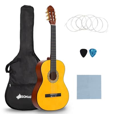 Sonart 6 String Classical Guitar with Bag 2017 - 2020 Yellow image 4