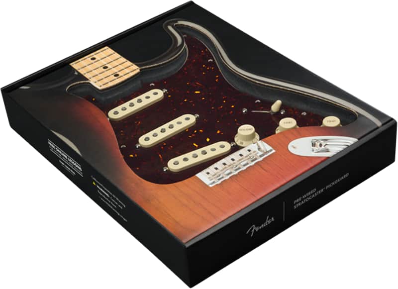 Fender USA Pre-Wired Loaded Strat Pickguard Custom Shop Custom '69 SSS Tortoise Shell image 1