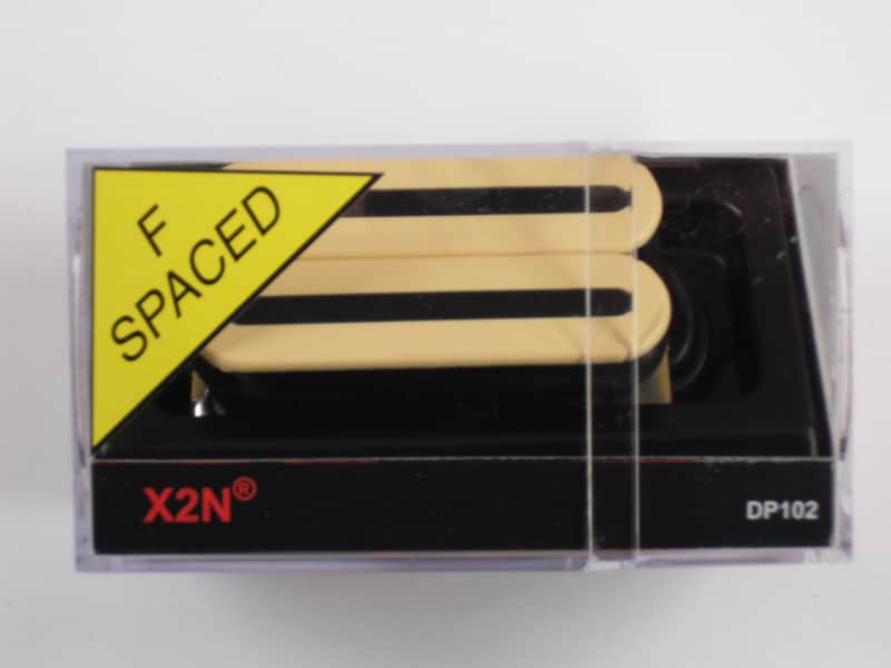 DiMarzio F-spaced X2N Bridge Humbucker Creme W/Black Rails DP 102 image 1