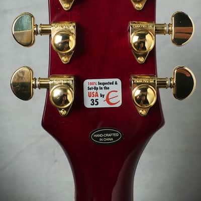 Epiphone Alex Lifeson Les Paul Custom Axcess Quilt - Ruby image 16